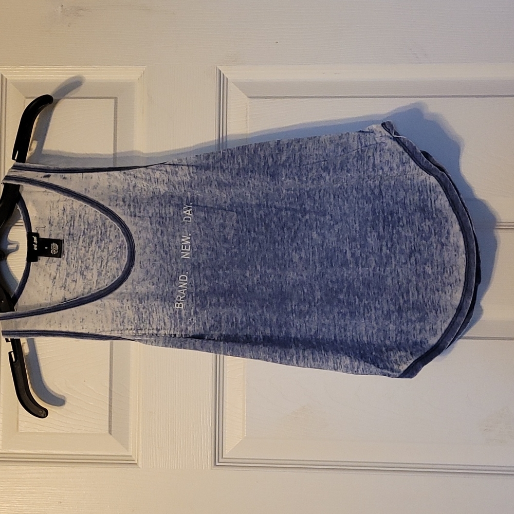 Distressed blue tank